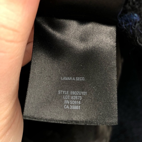 ELIE TAHARI Blazer Jacket Wool Alpaca Mohair Blue Black Textured Unique M Women - Picture 12 of 12